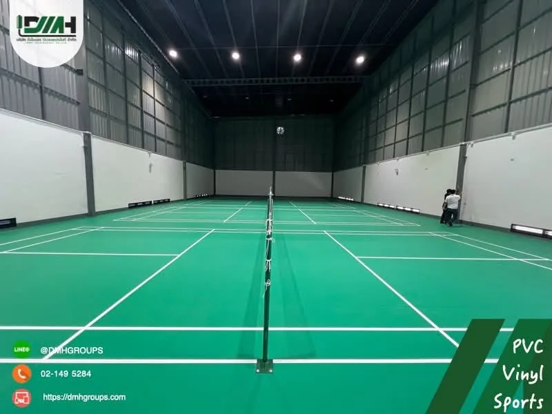 สนามแบดมินตันในร่มหลายคอร์ทปูพื้น PVC Sport